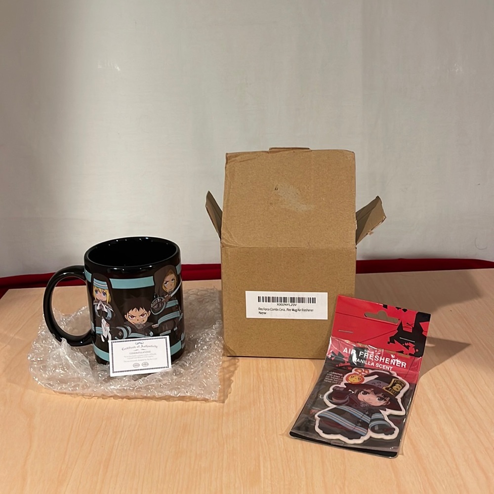 Fire Force Ceramic Coffee Mug/Vanilla Air Fresher.